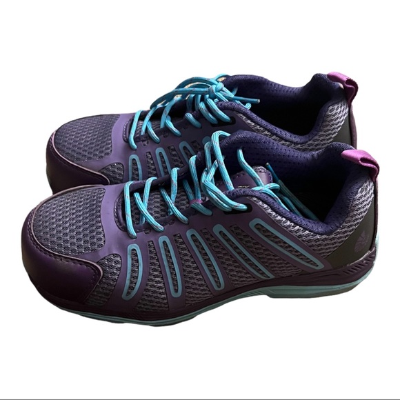 Nautilus Purple And Blue Carbon Nano-Fiber Safety Toe Work Shoes Women's Size 6 - Picture 5 of 8